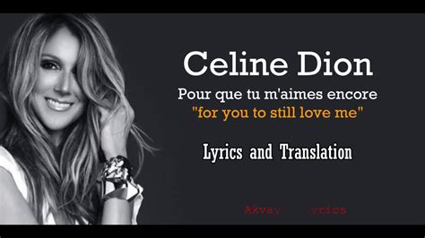 celine pour que tu m'aimes encore paroles|pour que tu m'aimes encore.